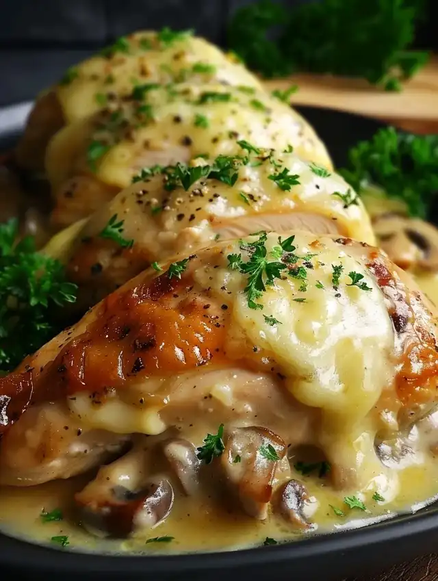 Cheesy Garlic Butter Mushroom Stuffed Chicken ingredients