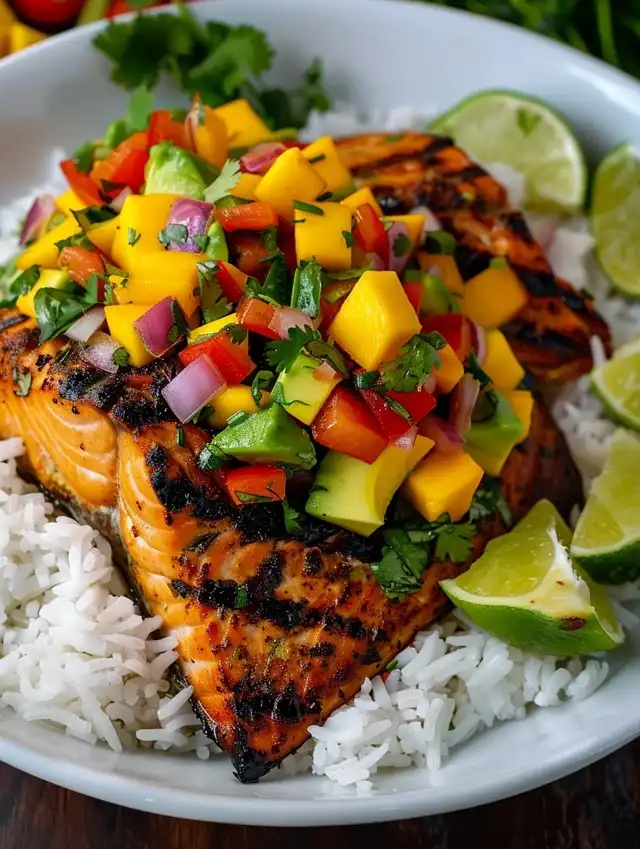 Grilled Salmon Mango Salsa Grilled Salmon Mango Salsa intro