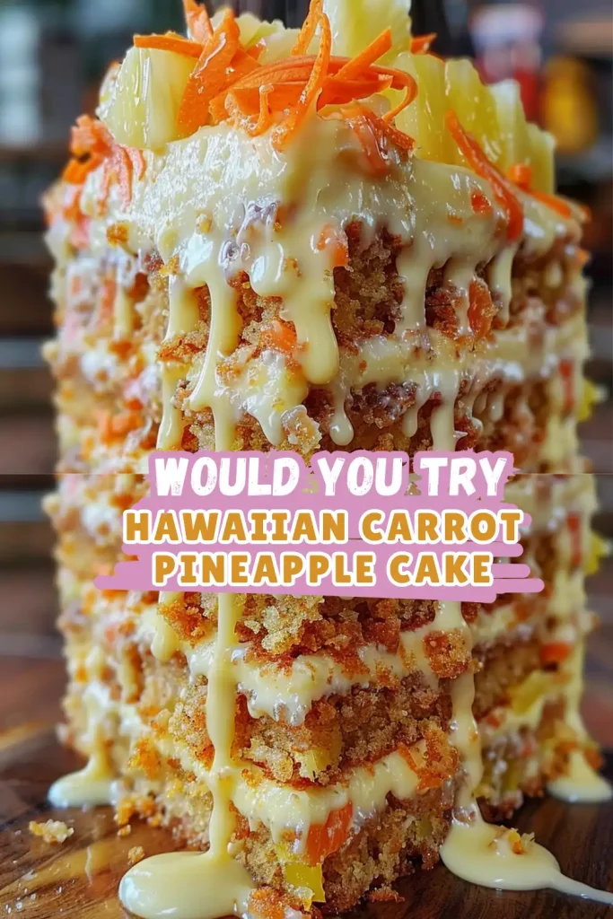 Hawaiian Carrot Pineapple Cake