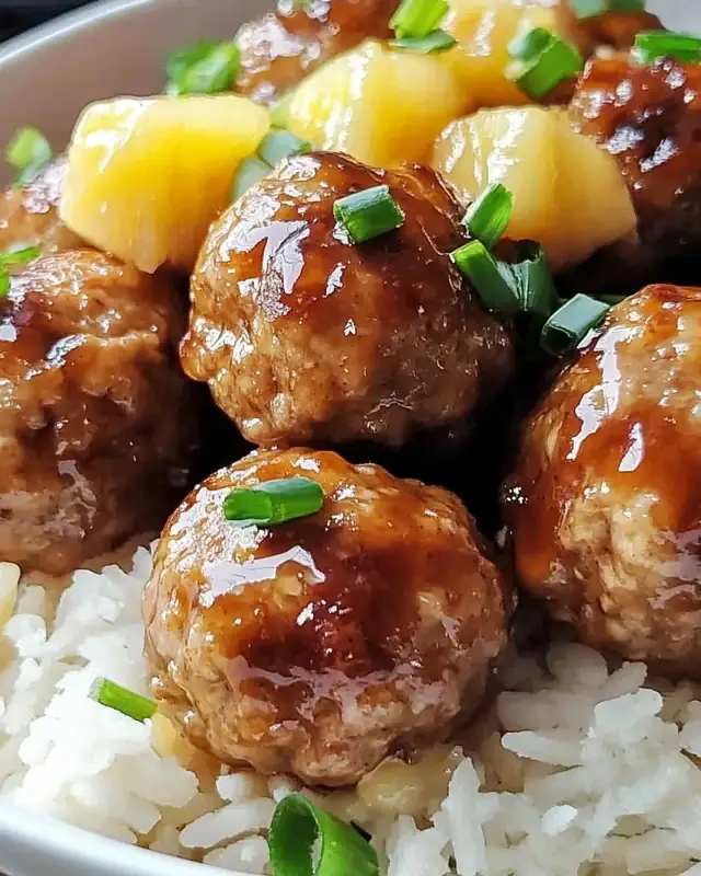 Pineapple Teriyaki Chicken Meatballs Pineapple Teriyaki Chicken Meatballs serve