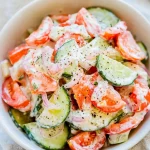 Creamy Cucumber Tomato Onion Salad tast