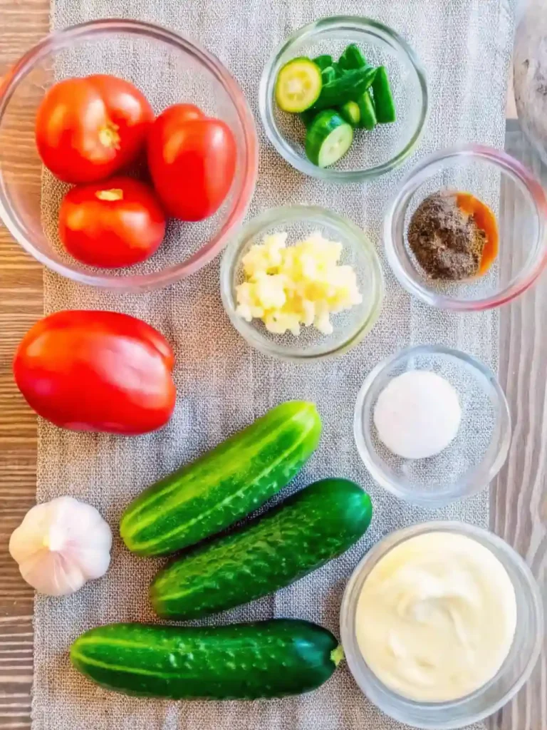 Creamy Cucumber Tomato Salad Creamy Cucumber Tomato Salad ngredients