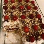 No-Bake Banana Split Cake tast