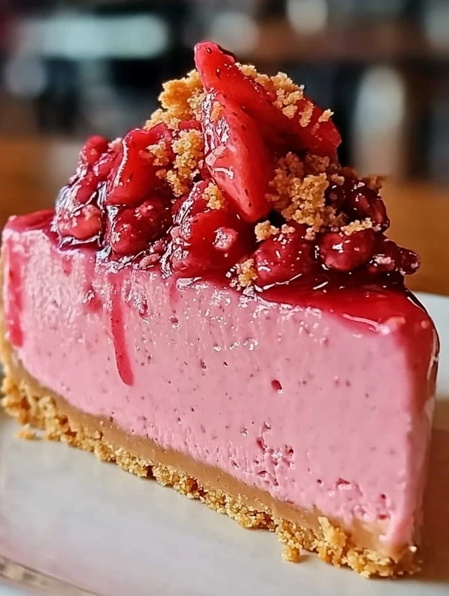 Strawberry Crunch Cheesecake Strawberry Crunch Cheesecake why you love