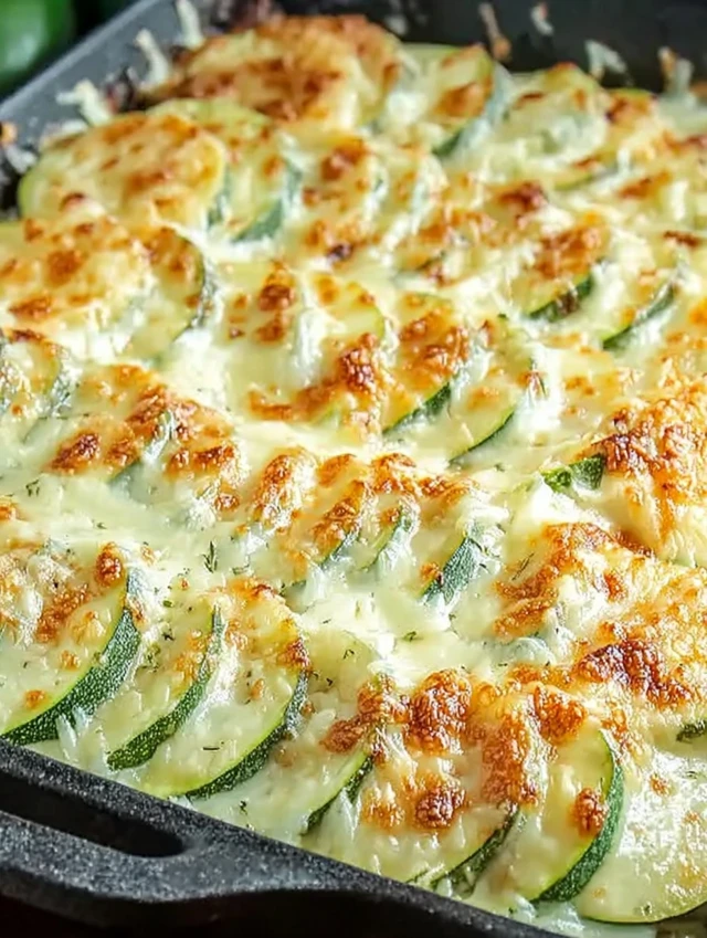 Cheesy Baked Zucchini Casserole {Keto}