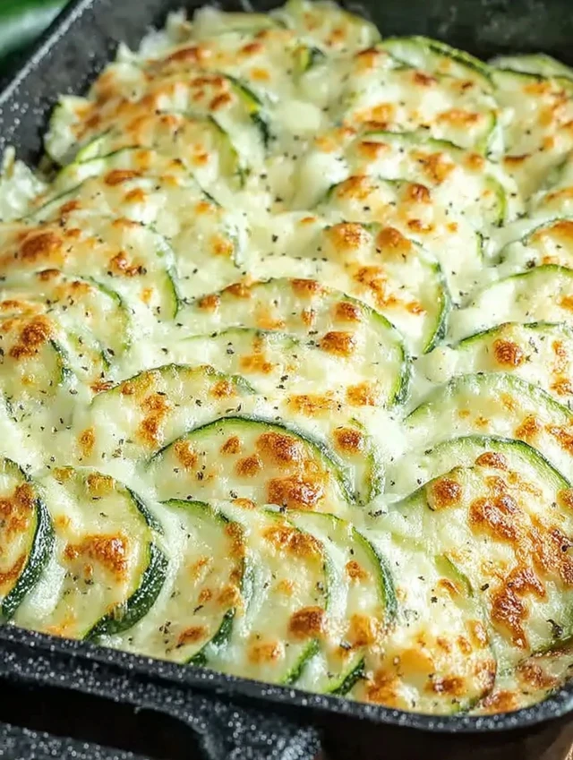Cheesy Baked Zucchini Casserole {Keto}