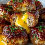 Cheesy Stuffed Meatloaf Bites tast