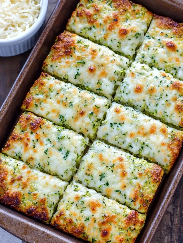 Cheesy Zucchini Breadsticks