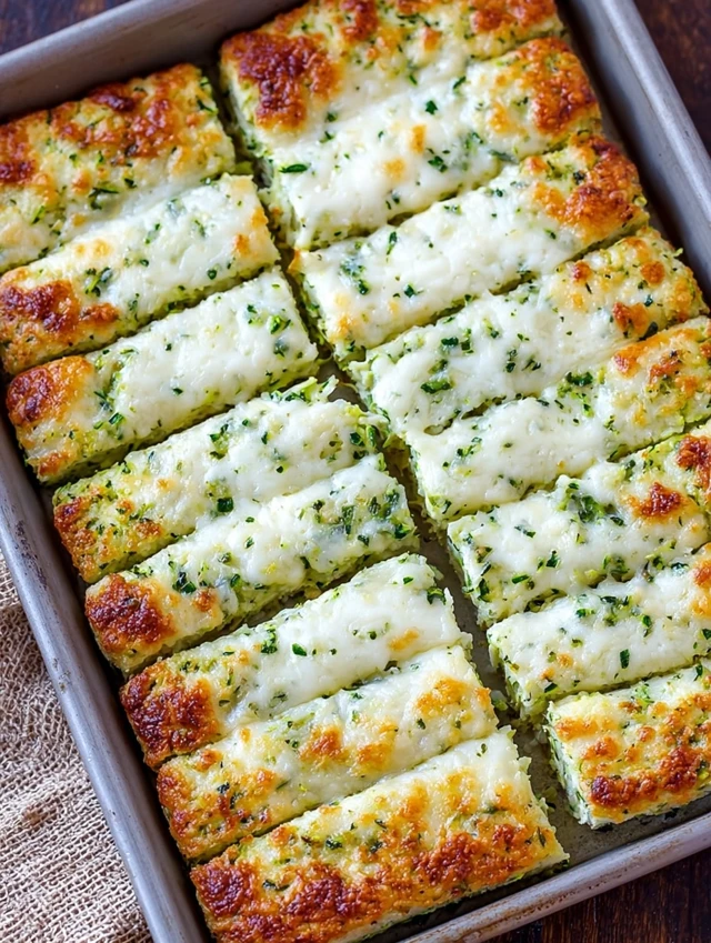 Cheesy Zucchini Breadsticks