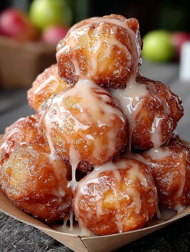 Cinnamon Glazed Apple Fritter how to make