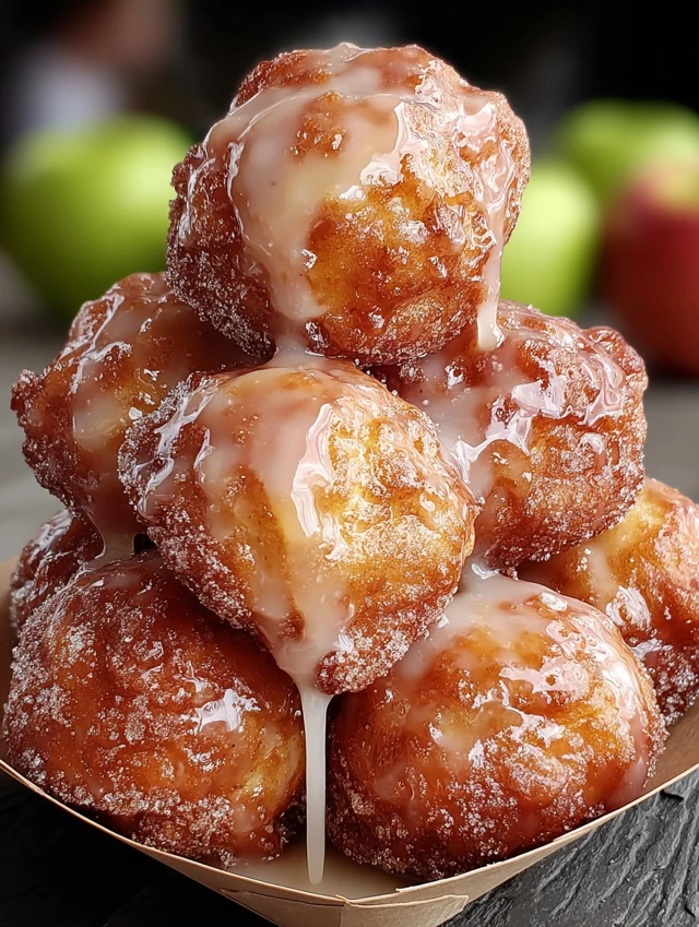 Cinnamon Glazed Apple Fritter