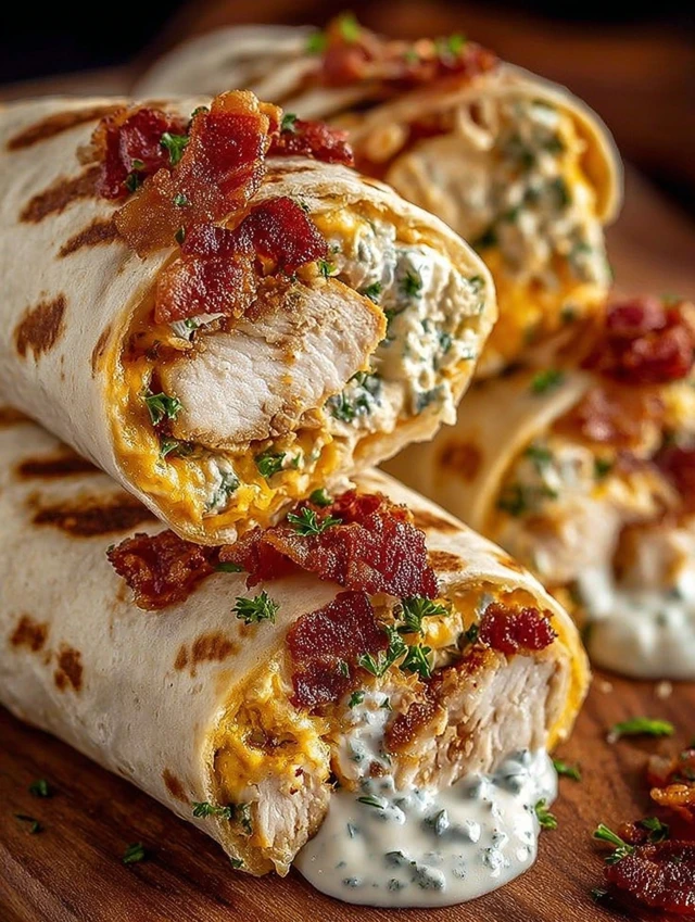 Crispy Bacon Chicken Ranch Wraps how to make