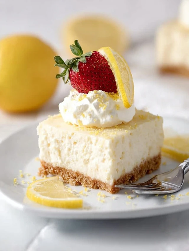 No Bake Lemon Cheesecake Bars