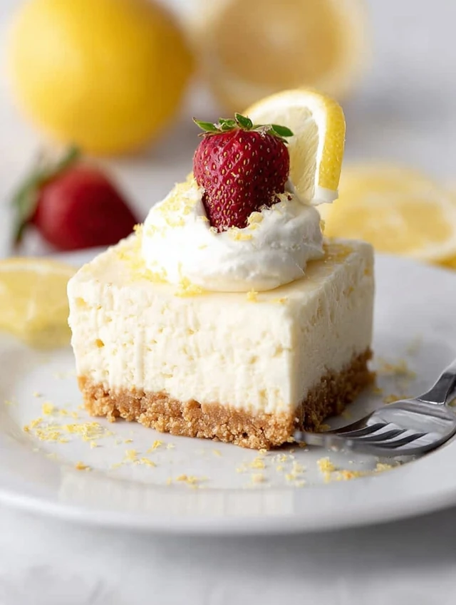 No Bake Lemon Cheesecake Bars