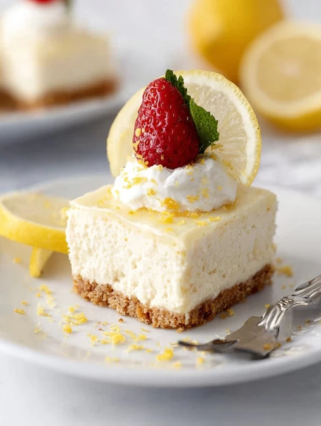 No Bake Lemon Cheesecake Bars No Bake Lemon Cheesecake Bars