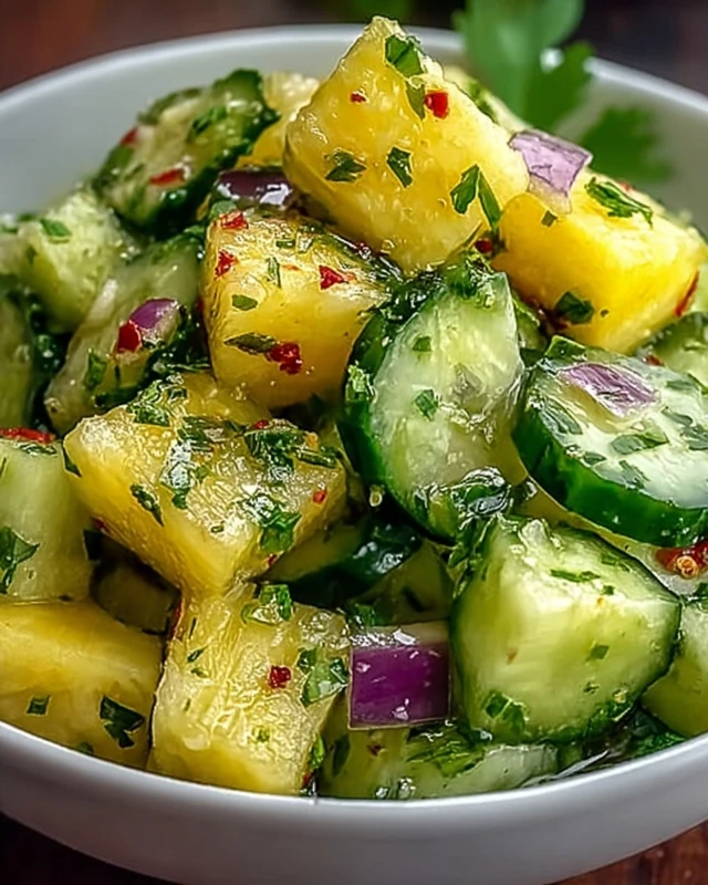 Pineapple Cucumber Salad ingredients