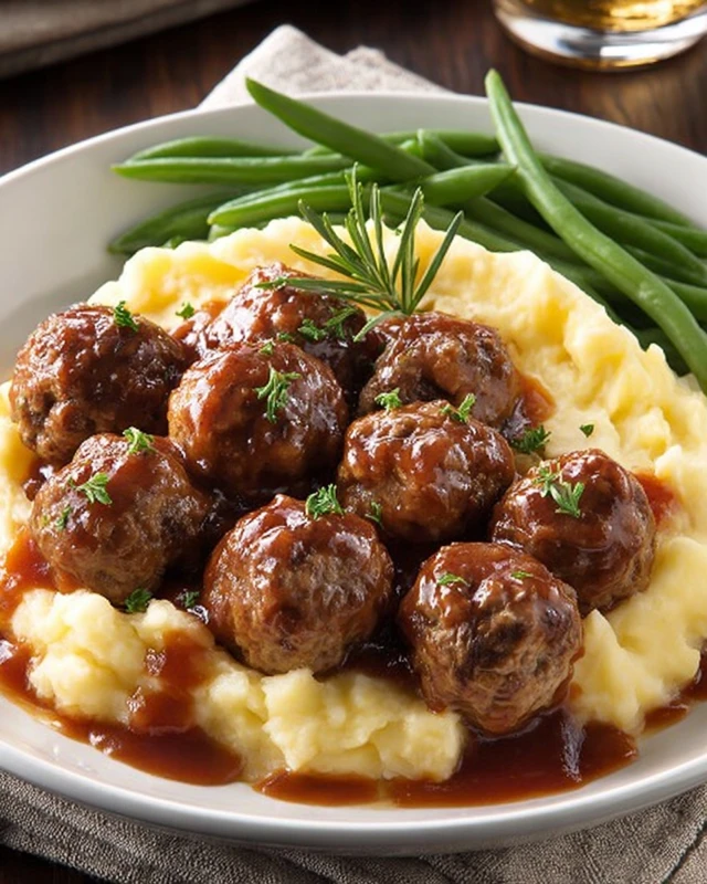 Salisbury Meatballs and Mashed Potatoes Salisbury Meatballs and Mashed Potatoes how to make