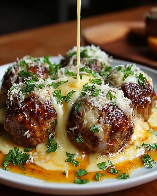 Slow Cooker Salisbury Steak Meatballs
