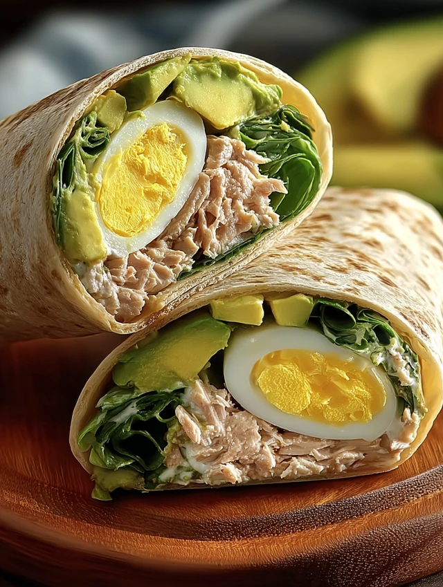 Tuna Avocado Egg Wrap how to make