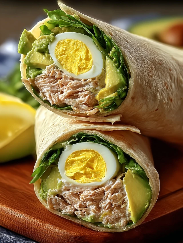 Tuna Avocado Egg Wrap