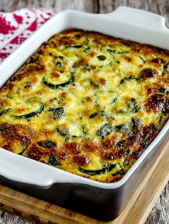 Zucchini Strata (with Basil and Cheese)