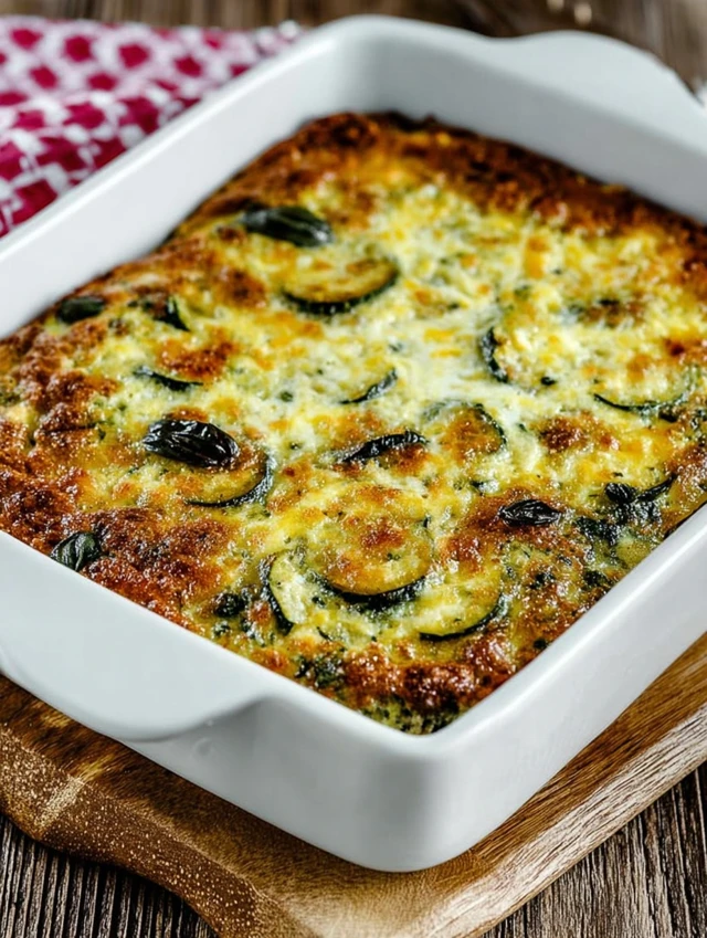 Zucchini Strata (with Basil and Cheese)