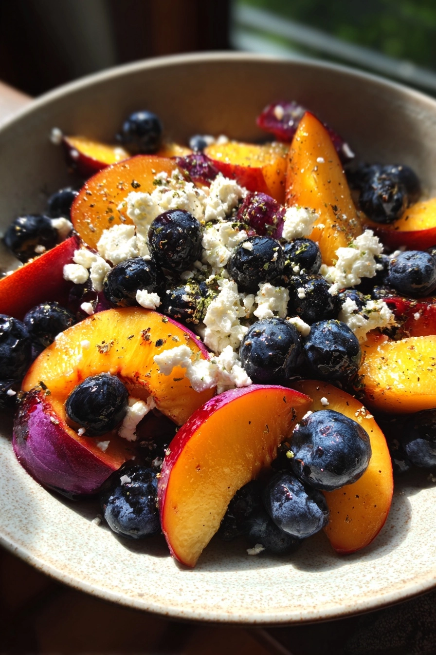 Blueberry Peach Feta Salad: A Refreshing Summer Delight! Blueberry Peach Feta Salad