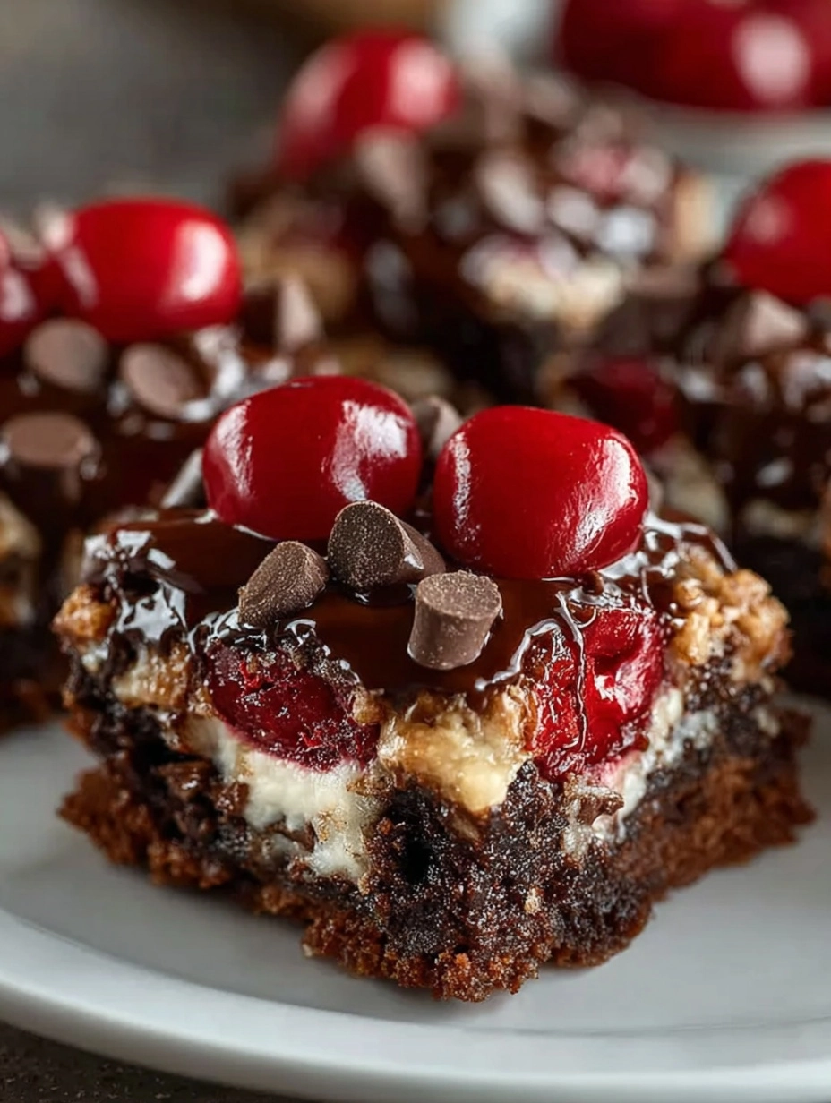 Chocolate Covered Cherry Magic Bars
