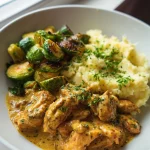 Epic Creamy Pepper Chicken Bowl with Roasted Brussels Delights! Epic Creamy Pepper Chicken Bowl with Roasted Brussels & Mash