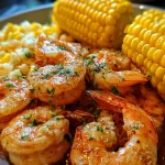 Garlic Butter Baked Shrimp with Corn Garlic Butter Baked Shrimp with Corn