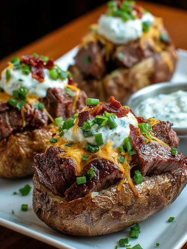 Loaded Baked Potato Steak Bites