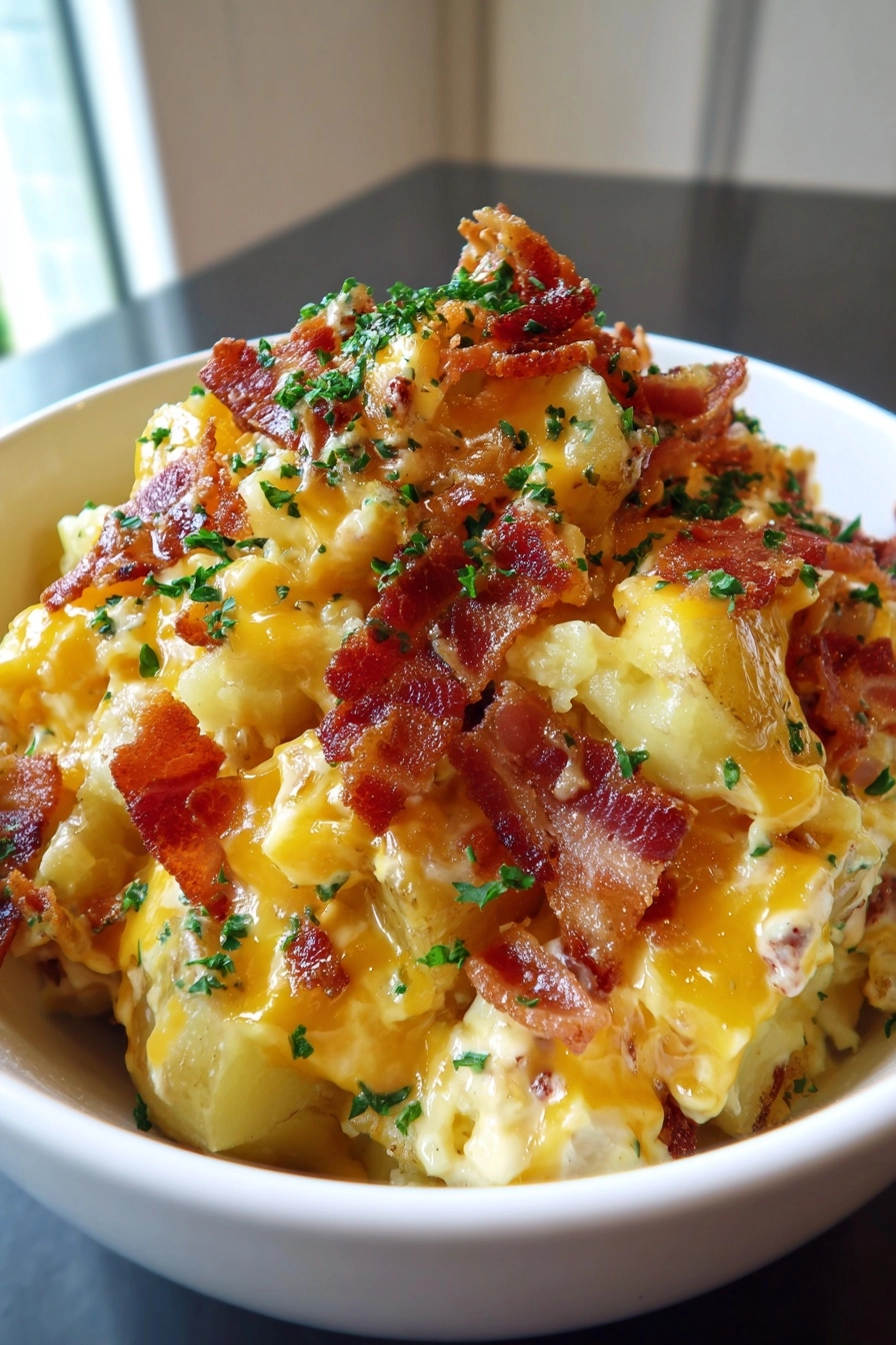 Slow Cooker Cheesy Bacon Ranch Potatoes