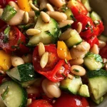 White bean salad with summer vegetables