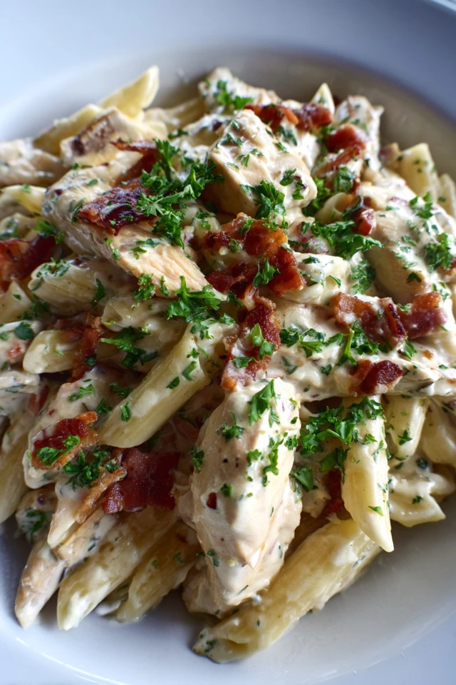 Chicken Bacon Ranch Pasta