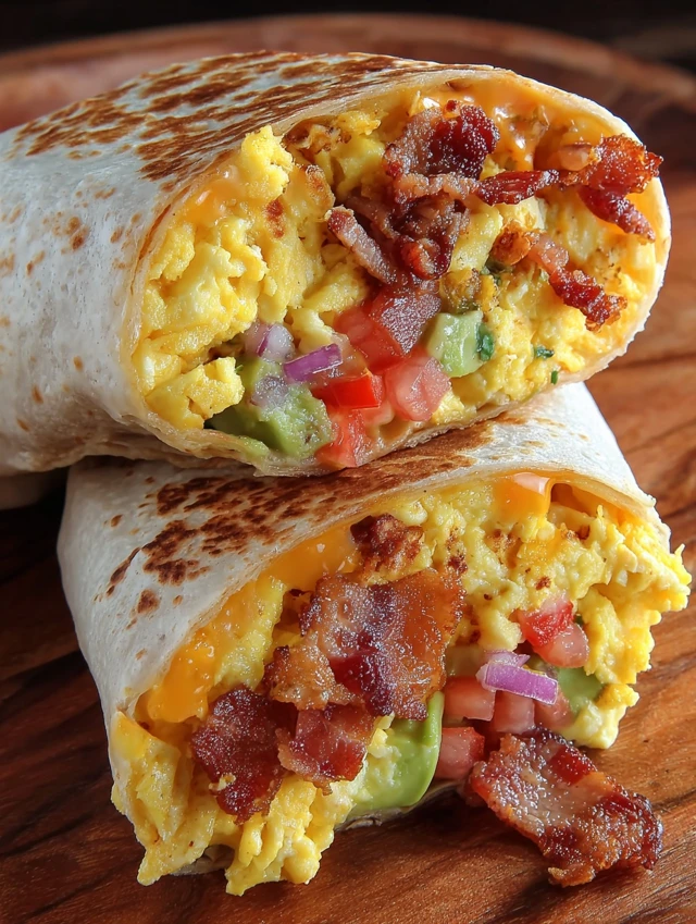 Breakfast Burritos Bacon Eggs