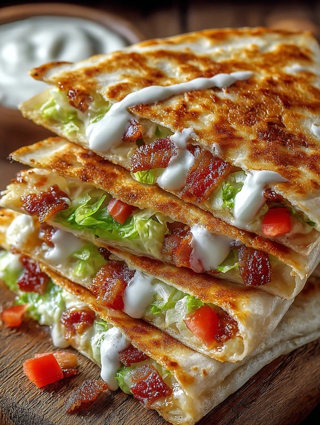 Cheesy Bacon Ranch Quesadilla