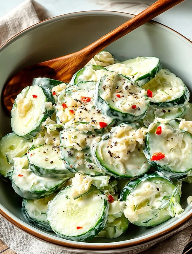 Creamy Cucumber Salad with Mayonnaise