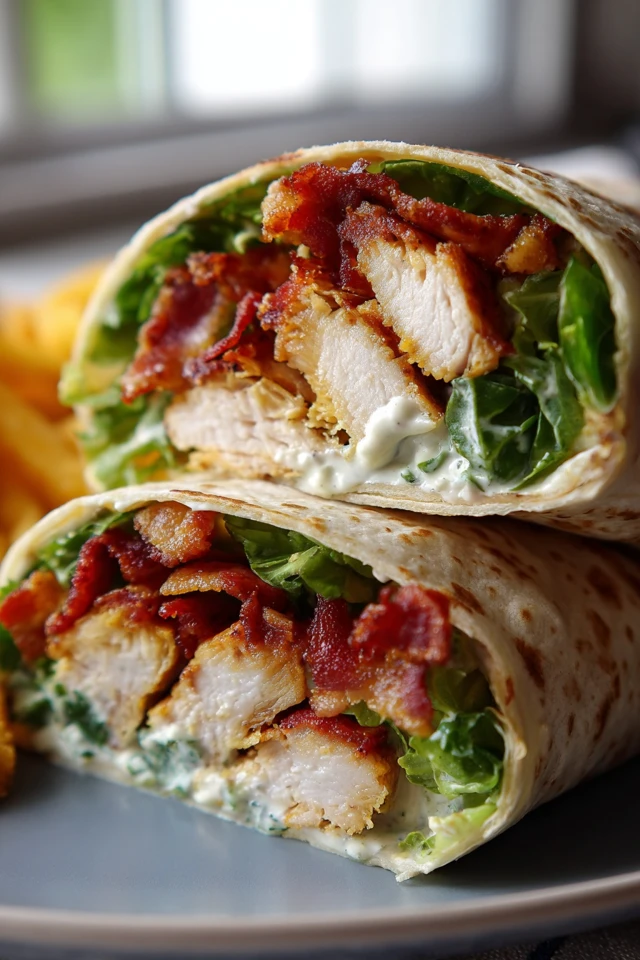 Crunchy Bacon Chicken Ranch Wrap
