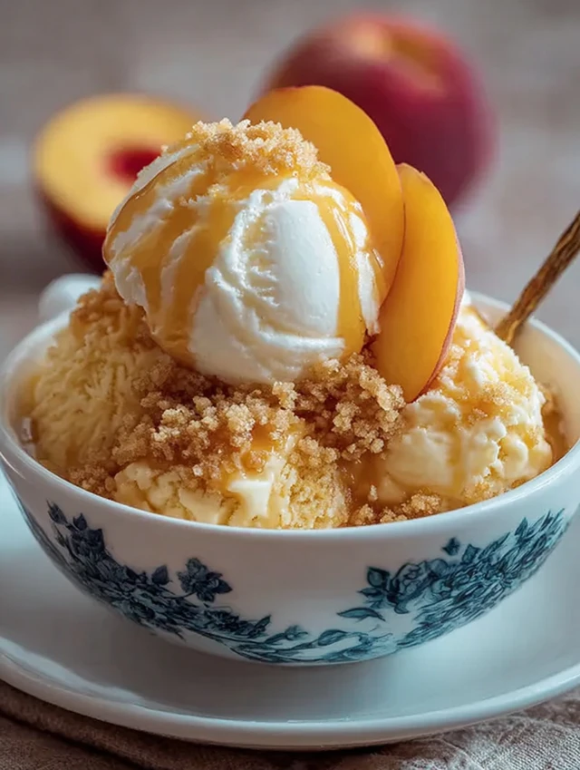 Peach Cobbler Ice Cream
