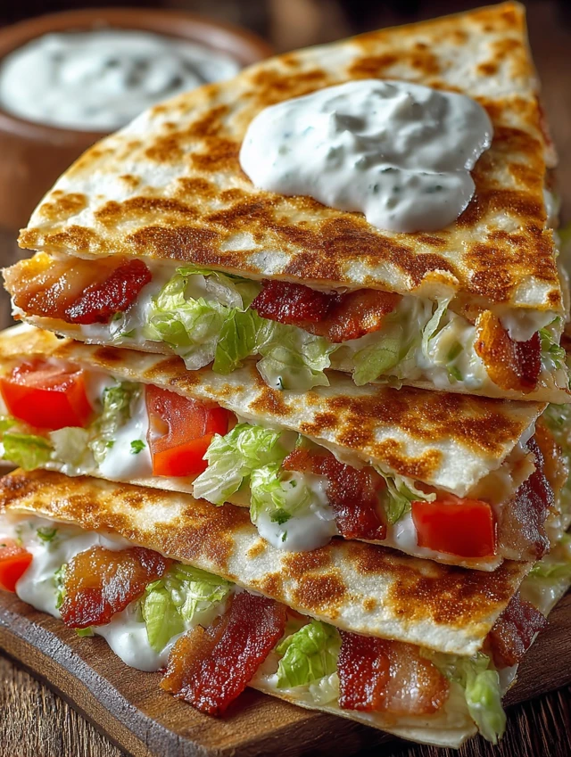 Cheesy Bacon Ranch Quesadilla
