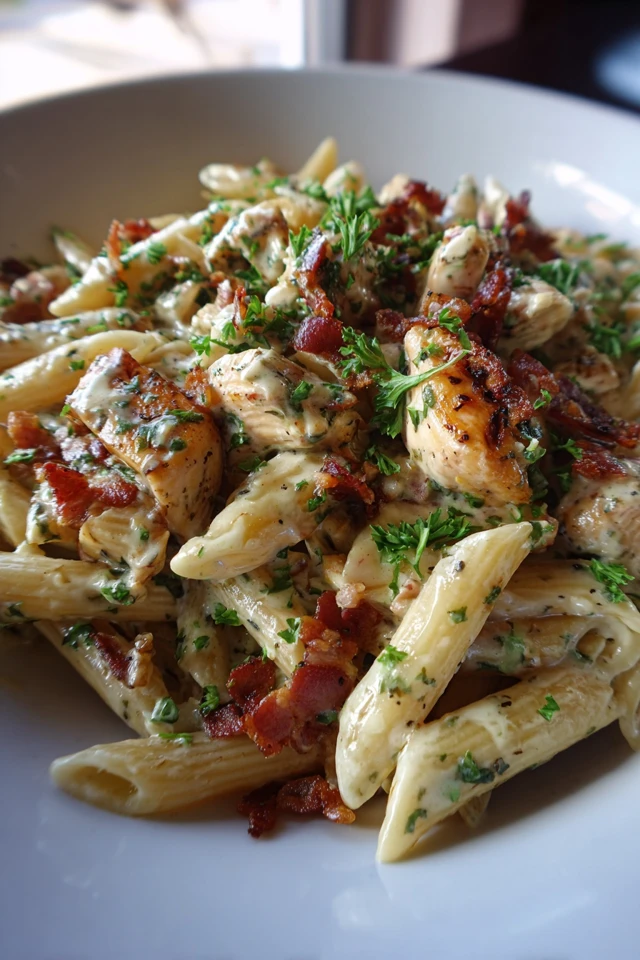 Chicken Bacon Ranch Pasta