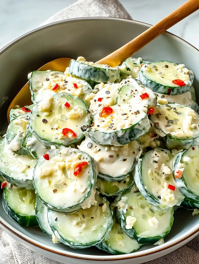Creamy Cucumber Salad with Mayonnaise