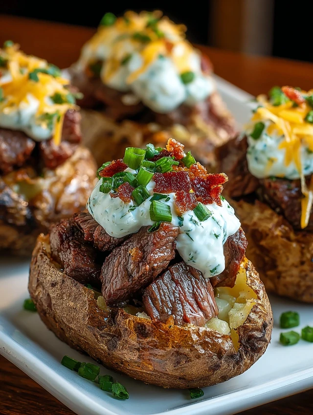 Loaded Baked Potato Steak Bites