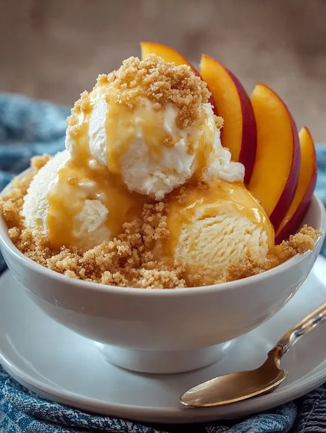 Peach Cobbler Ice Cream