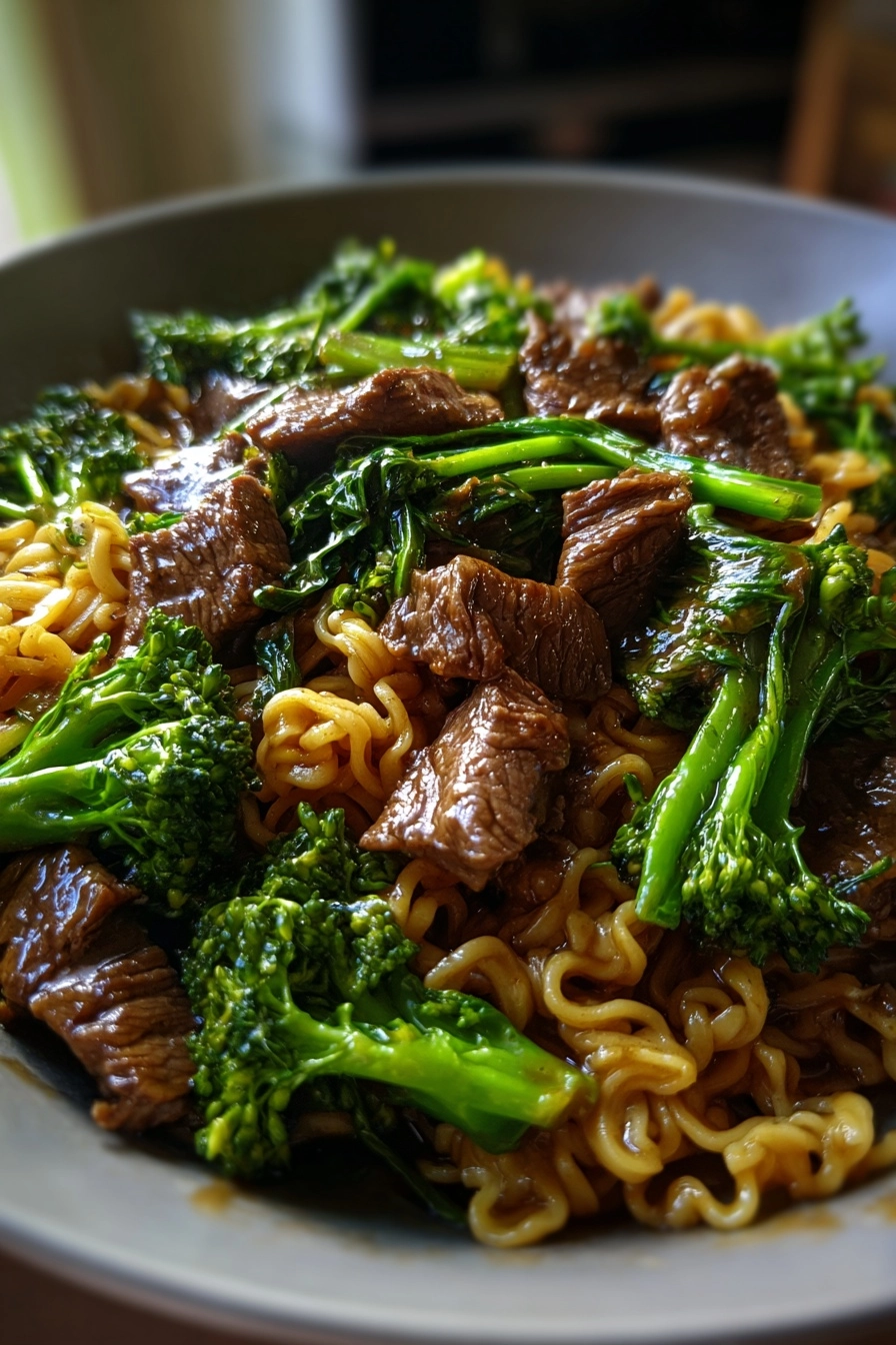 Beef and Broccoli Ramen Stir Fry