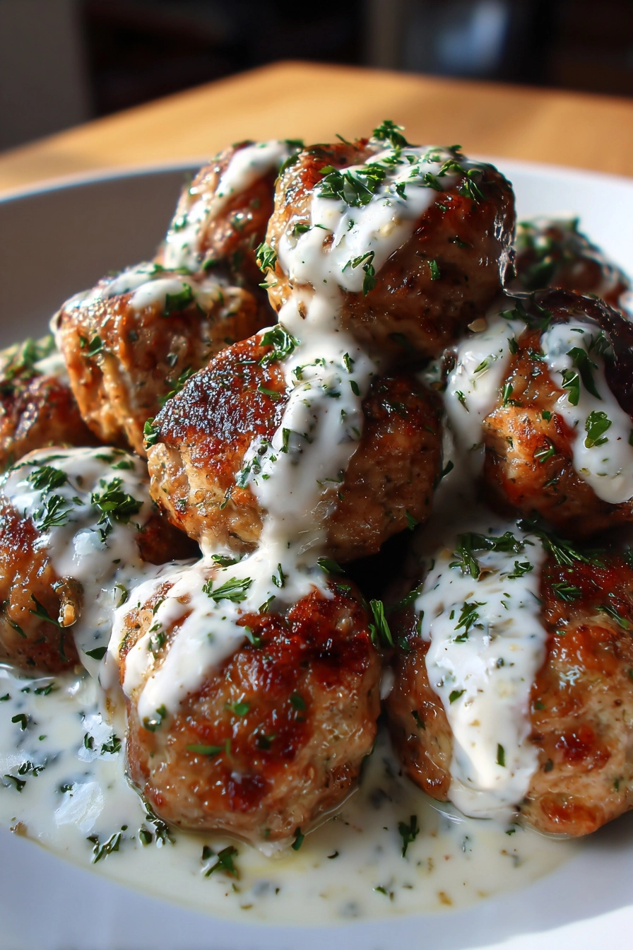 Chicken Kofta with Garlic Yogurt Sauce Revealed: Easy Recipe! Chicken Kofta with Garlic Yogurt Sauce