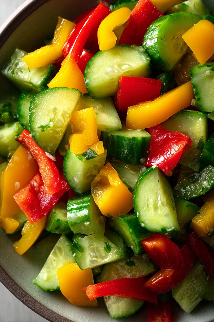 Cucumber Sweet Pepper Salad: A Refreshing Summer Delight! Cucumber Sweet Pepper Salad