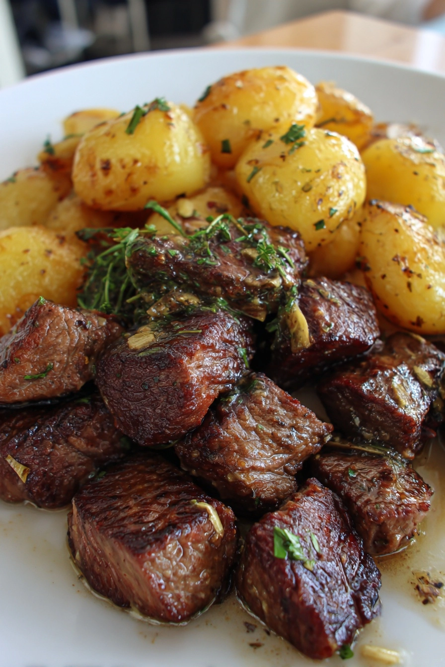 Garlic Butter Steak Bites and Potatoes: A Flavorful Delight! Garlic Butter Steak Bites and Potatoes