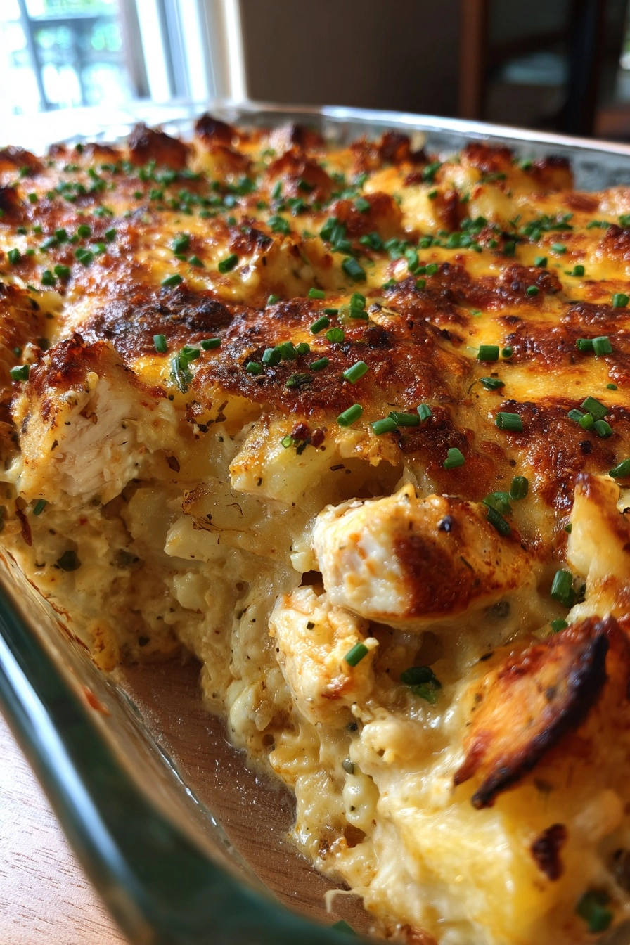 Loaded Potato Ranch Chicken Casserole: A Comfort Food Delight! Loaded Potato Ranch Chicken Casserole