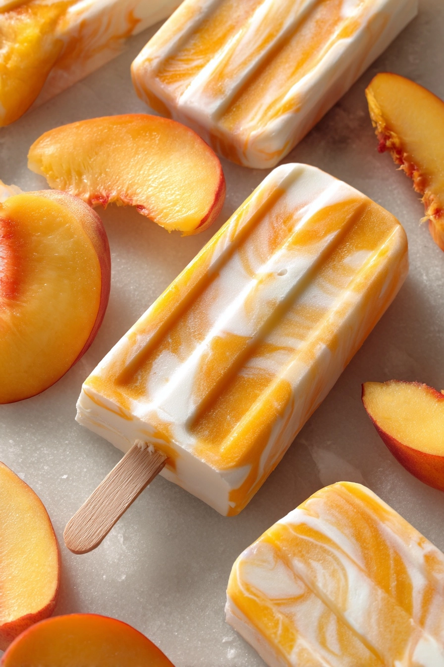 Peaches and Cream Popsicles: A Summer Delight Recipe! Peaches and Cream Popsicles